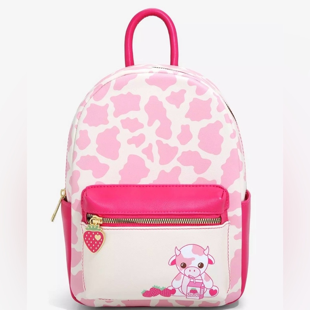 Strawberry Milk Mini Cow Print Backpack Hot Topic